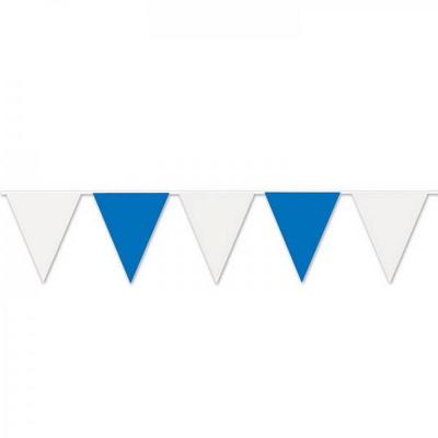 Slingers blauw-wit stevig plastic 10 meter Slingers blauw-wit stevig plastic 10 meter