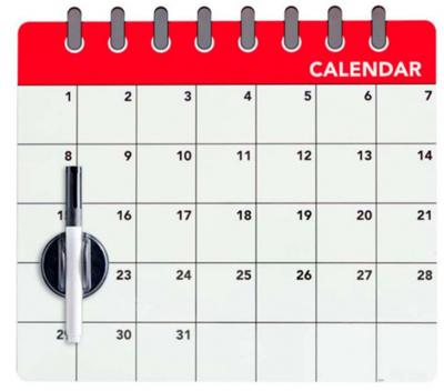 Magnetisch Whiteboard - Kalender Magnetisch Whiteboard - Kalender