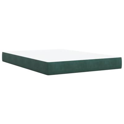 Boxspring met matras fluweel donkergroen 180x200 cm