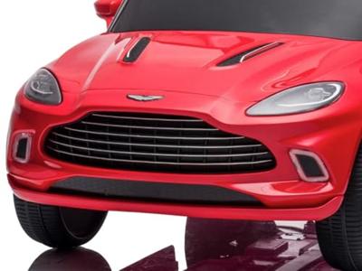 Aston Martin 12V elektrische kinderauto met rubberen banden, leren zitje en meer!