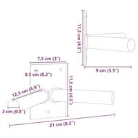 VidaXL Vlaggen mast houder zwart 11,5 x 7,5 x 0,2 cm staal - thumbnail