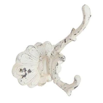 Clayre & Eef Wandhaak 10x10x13 cm Wit Ijzer Rechthoek Kapstok Clayre & Eef Wandhaak 10x10x13 cm Wit Ijzer Rechthoek Kapstok