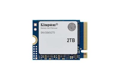 Kingston 2 TB NVMe/PCIe M.2 SSD 2230 harde schijf U.2 NVMe PCIe 4.0 x4 SNV3SM3/2T0
