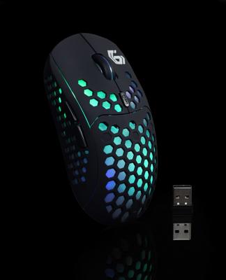 Draadloze 6-knops gaming muis, herlaadbaar Li-ion