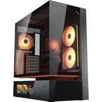 Cougar CFV235 Midi-tower PC-behuizing Zwart 4 voorgeïnstalleerde ventilators, Geïntegreerde verlichting, Zijvenster, Stoffilter - thumbnail
