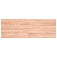 Tafelblad natuurlijke rand 140x50x(2-4) cm eikenhout lichtbruin - thumbnail