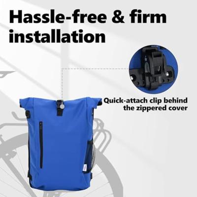 VidaXL Fietstas blauw 31 x 13 x 58 cm polyester