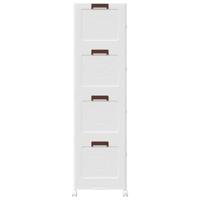 Opbergbox stapelbaar met wielen 4-laags 75 L 65x40x145 cm - thumbnail