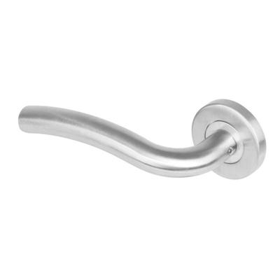 Gatdeel links 1275 Lisa op rond rozet staal met 7mm nok RVS