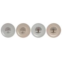 Dinerbord Home ESPRIT Wit Beige Keramiek Traditioneel 20 x 20 x 2,5 cm - thumbnail