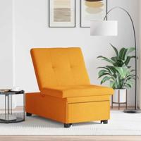 Slaapbank Donkergeel 194 x 67 x 37 cm Stof - thumbnail