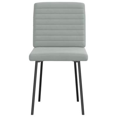 Eetkamerstoelen 4 st fluweel lichtgrijs Eetkamerstoelen 4 st fluweel lichtgrijs