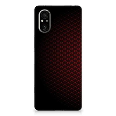 Sony Xperia 5 V | TPU bumper | Geruit Rood