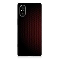 Sony Xperia 5 V | TPU bumper | Geruit Rood - thumbnail