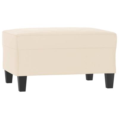 Voetenbank 70x55x41 cm microvezelstof beige