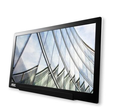 AOC i1601Fwux - 16 inch FHD USB-C Powered Portable Monitor, Smart Cover, Auto Pivot, Low Blue-modus, USB-C (DP Alt-modus) 1920 x 1080 FHD