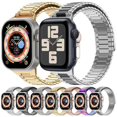 Magnetische stalen band - Zeer sterke magneet - Zilver met zwart - Geschikt voor Apple Watch 44mm / 45mm / 46mm / 49mm Magnetische stalen band - Zeer sterke magneet - Zilver met zwart - Geschikt voor Apple Watch 44mm / 45mm / 46mm / 49mm