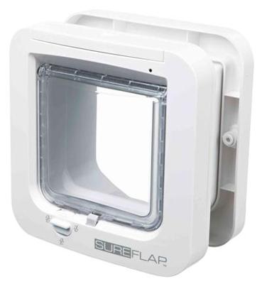 SUREFLAP 4-WEG HUISDIERLUIK MET MICROCHIPHERKENNING WIT 21X21 CM SUREFLAP 4-WEG HUISDIERLUIK MET MICROCHIPHERKENNING WIT 21X21 CM