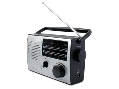 Retro 3000 Draagbare Radio - Batterijen of Netsnoer - AM/FM-radio met Handvat en Koptelefoonaansluiting (HPG317R)