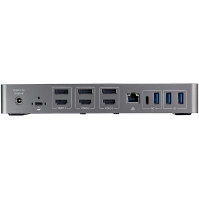 StarTech.com USB-C & USB-A Dock Hybride Universeel Triple Monitor Laptop Docking Station DisplayPort & HDMI 4K 60Hz 85W Power Delivery, 6x USB Hub, GbE, Audio USB 3.1 Gen 2 10Gbps