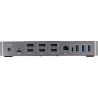 StarTech.com USB-C & USB-A Dock Hybride Universeel Triple Monitor Laptop Docking Station DisplayPort & HDMI 4K 60Hz 85W Power Delivery, 6x USB Hub, GbE, Audio USB 3.1 Gen 2 10Gbps - thumbnail