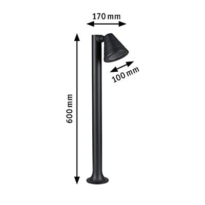 Paulmann 94735 Trian Poller Wegverlichting GU10 Antraciet Paulmann 94735 Trian Poller Wegverlichting GU10 Antraciet