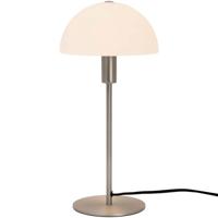 Kleine tafellamp wit & geborsteld staal met E14 fitting en schakelaar Norlux Ellen 20 40 cm - thumbnail