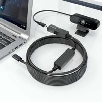 AISENS - A107-0870 verlengkabel USB 3.2 Gen1X1 met versterker, USB-C/M-USB-C/H, zwart, 10 m - thumbnail