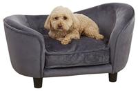 Enchanted hondenmand sofa ultra pluche snuggle donkergrijs 68x40,5x37,5 cm - thumbnail