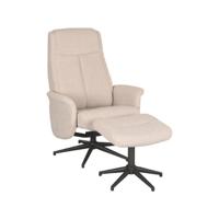 LABEL51 Fauteuil Bergen - Naturel - Boucle - Incl. Hocker - thumbnail
