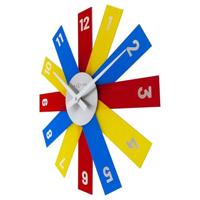 NeXtime NE-3285DI Design Wandklok - 40cm- Stille Klok - Multicolor - Acryl - "Plexi" - thumbnail