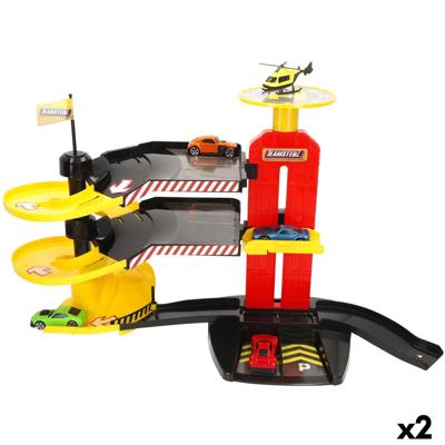 Parkeergarage met voertuigen 53 X 30 X 24 CM (2 Stuks)