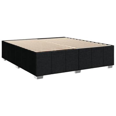 Boxspring met matras stof zwart 180x200 cm