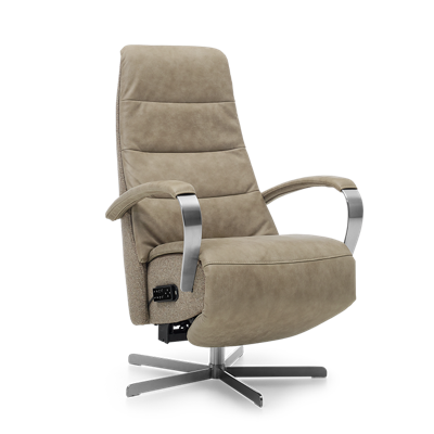 Sta-op Stoel C-100 Grijs Stof en Leer Sta-op Stoel C-100 Grijs Stof en Leer