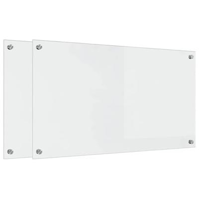 VidaXL Keuken achterwand 2 pcs doorzichtig 90 x 50 cm gehard glas VidaXL Keuken achterwand 2 pcs doorzichtig 90 x 50 cm gehard glas
