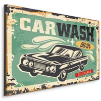Schilderij - Carwash, Reclamebord, 5 maten, Premium Print - thumbnail