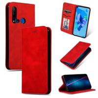 Retro huid voelen Business magnetische horizontale Flip lederen case voor Huawei P20 Lite 2019/Nova 5i (rood) - thumbnail