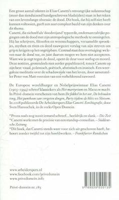 Elias Canetti Privé domein 285 Het boek tegen de dood Elias Canetti Privé domein 285 Het boek tegen de dood