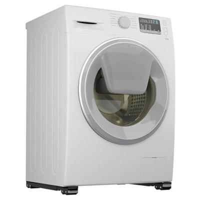 VidaXL Wasmachinebasis 2 pcs zwart 72 x 5 x 4,5 cm roestvrij staal