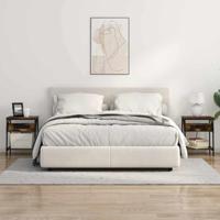 Nachtkastje 2 pcs Gerookt eiken 38 x 30 x 48 cm Bewerkt hout - thumbnail