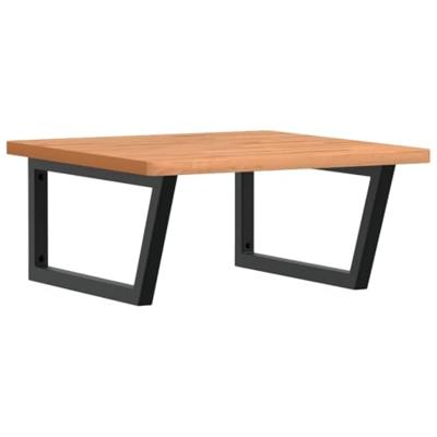 Badkamer wandschap staal en massief beukenhout