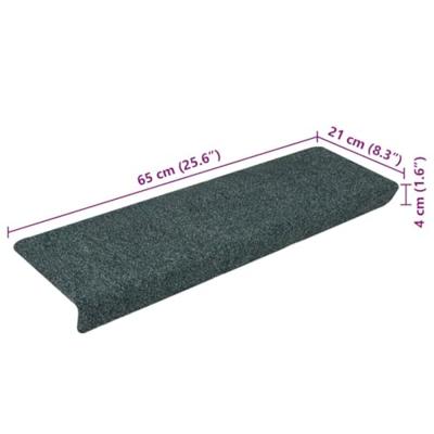 VidaXL Trapmatten 15 st 65x21x4 cm naaldvilt bruin