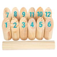 Small Foot - houten kubb met nummers werpspel in tas, 13dlg. - thumbnail
