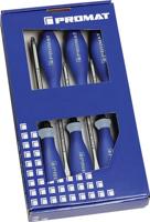 Promat/Tecwerk Schroevendraaierset | 6-delig sleuf / PH | 3-componentengreep | 6-kant-mes / aanzet - 4000827130 - thumbnail