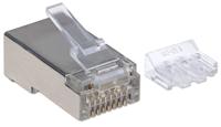 Intellinet Kabel Intellinet Cat6A modulaire RJ45-stekkers Pro Line (50 stuks) 790505 Krimpcontact Aantal polen (sensoren) 8P8C Zilver 50 stuk(s) - thumbnail
