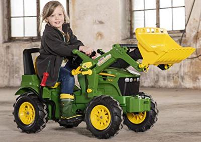 Rolly Toys Farmtrac John Deere 7930 traptrekker met lucht-banden, versnelling, rem en voorlader