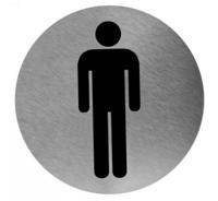 Mediclinics Mediclinics pictogram man zelfklevend rond PS0003CS - RVS - thumbnail