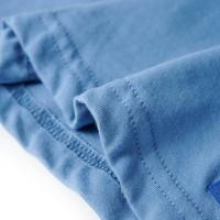 Kindershirt dinosaurusprint 128 middelblauw - thumbnail