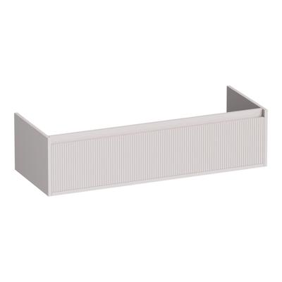 Brauer Hope Wavy - Onderkast - 120 cm - met 1 Softclose Lade Greeploos en 1 Sifon Uitsparing - Mat Zand