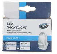 REV JR0501A 00337161 Nachtlamp met bewegingsmelder LED Warmwit Wit - thumbnail